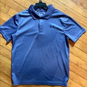 YXL blue Under Armour athletic polo